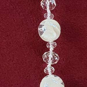 Marble like Glass Bead Necklace